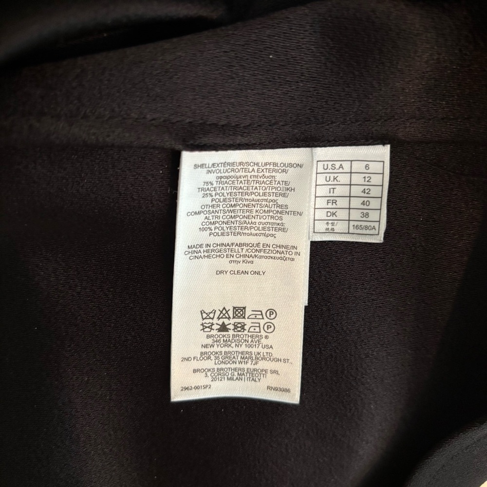 Brooks Brothers Black Women's Blouse with Tie Detail - Picture 6 of 6